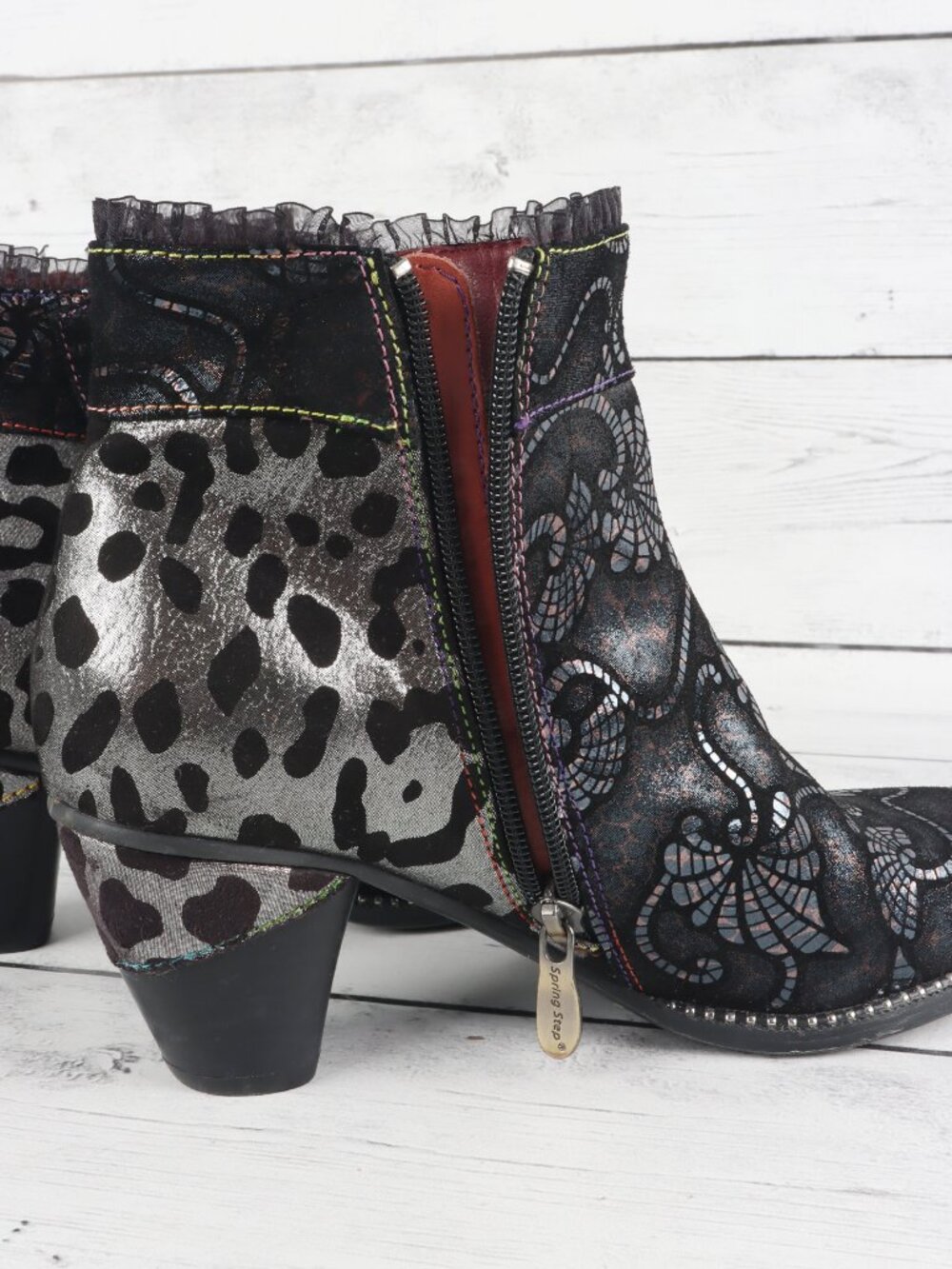 L'Artiste  Dessa Bootie EU 37 / USA 6.5-7 - Black Multi - Picture 9 of 15